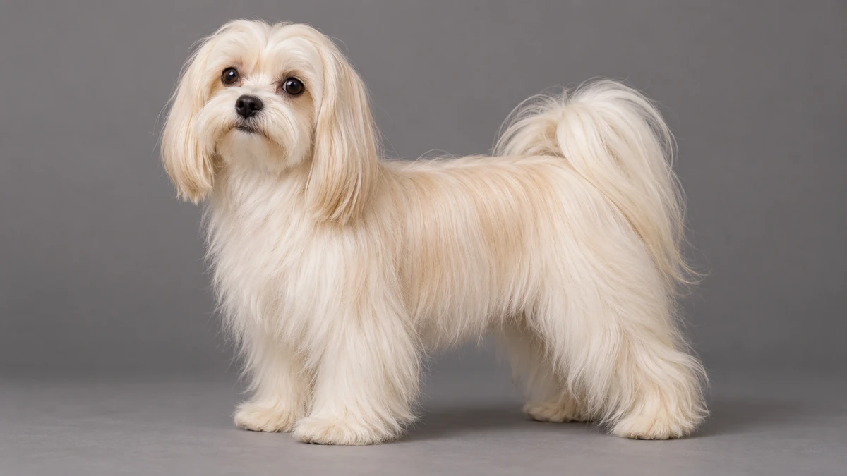 Maltese Terrier köpek — şampanya beyazı renk