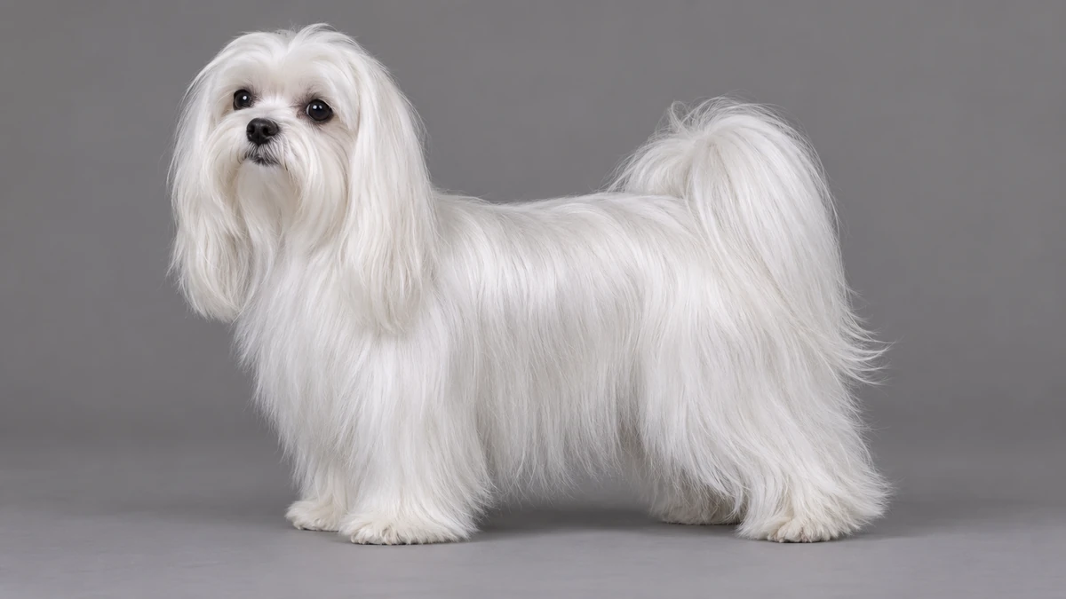 Maltese Terrier köpek — gümüşsü beyaz renk