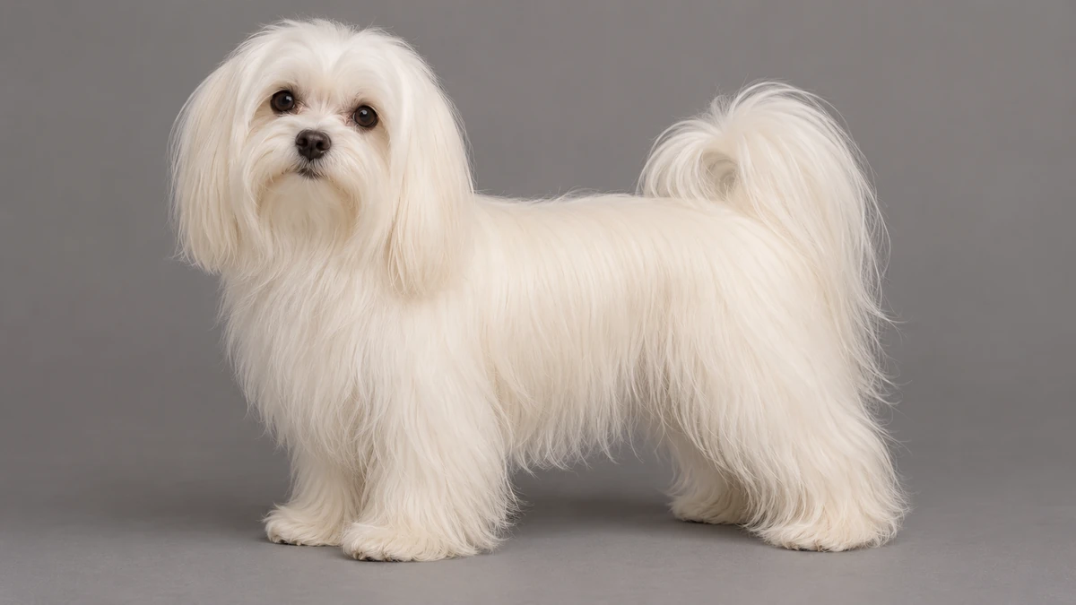 Maltese Terrier köpek — fildişi beyaz renk